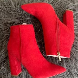 JustFab Block Heeled Booties